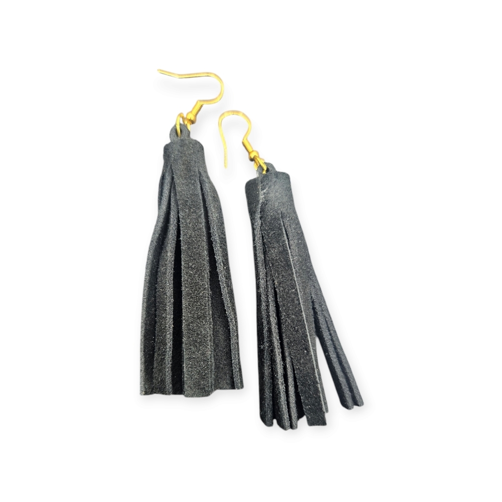 Leather Tassel Earrings